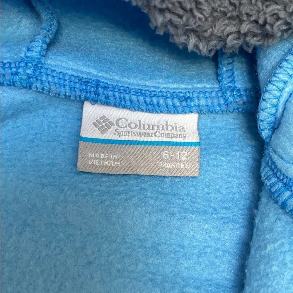 Columbia Cozy Blue and Gray Kids Footie